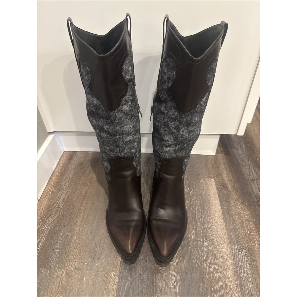 Torgeis New York Women's 10 Western Cowboy Boots Brown Pointed Toe